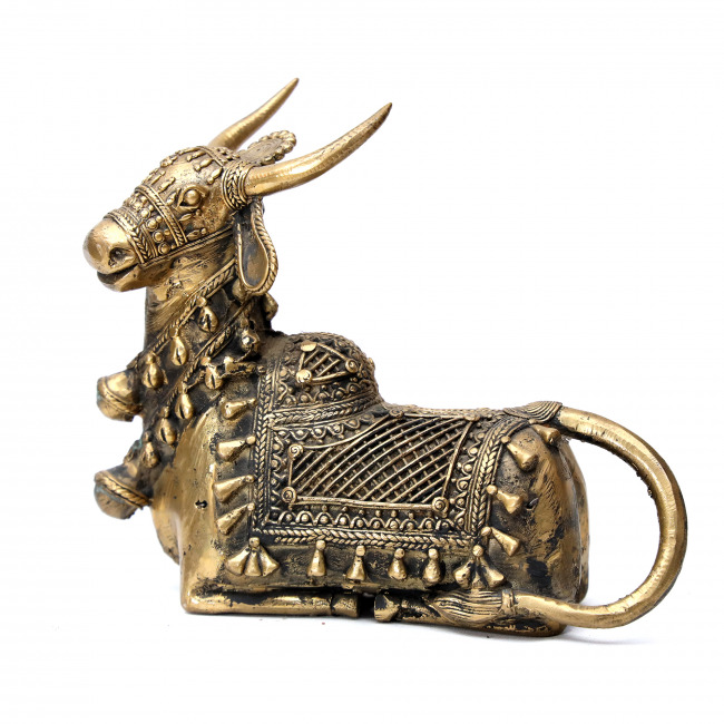 Handcrafted Dhokra Metal Nandhi Statue