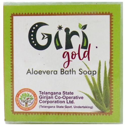 Tribes India Giri Gold Bath Soap “ Rehydrates & Cleanses Skin, Chemical Free, Aloe Vera, 100g (Pack of 2)