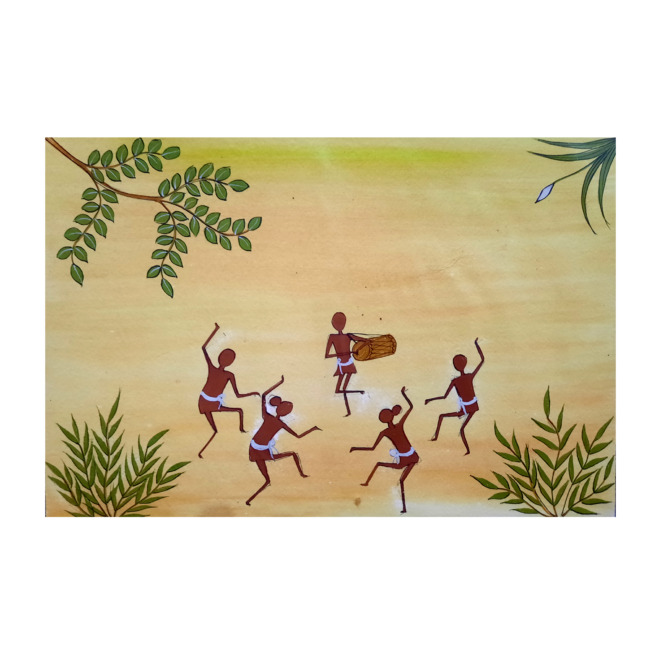 Handcrafted Kurumba Painting (12*8 Inches)