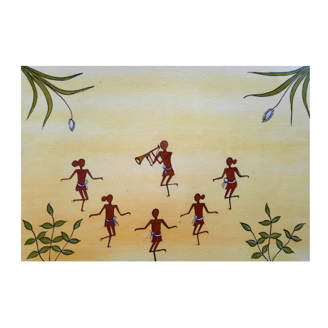 Handcrafted Kurumba Painting (12*8 Inches)