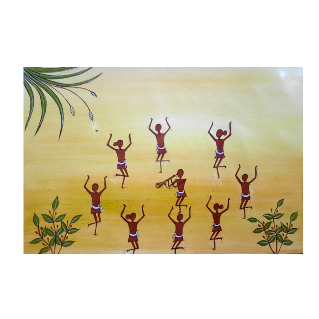 Handcrafted Kurumba Painting (12*8 Inches)