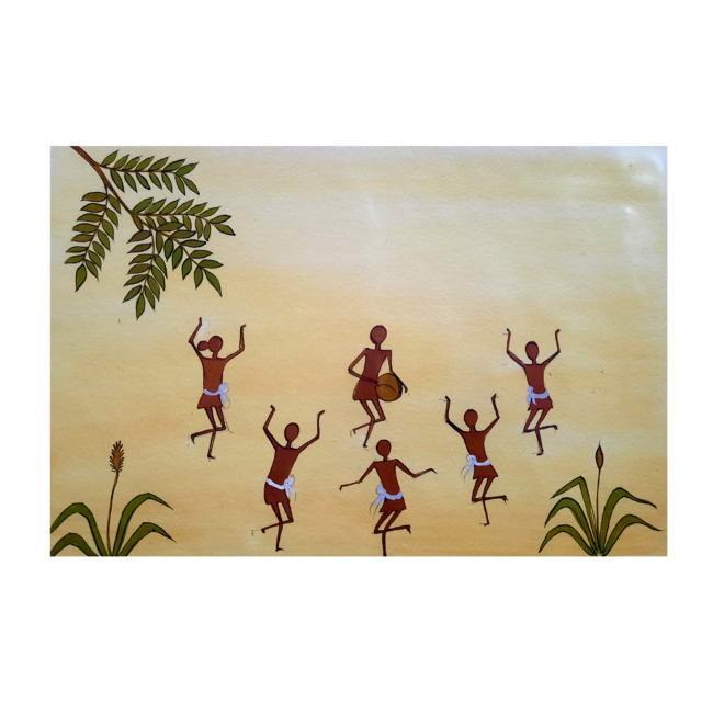 Handcrafted Kurumba Painting (12*8 Inches)