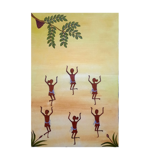 Handcrafted Kurumba Painting (12*8 Inches)