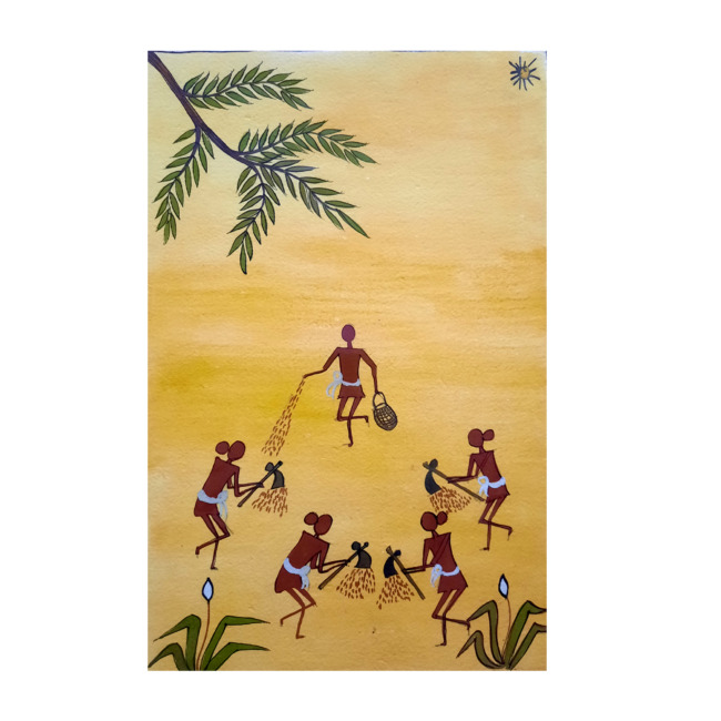 Handcrafted Kurumba Painting (12*8 Inches)