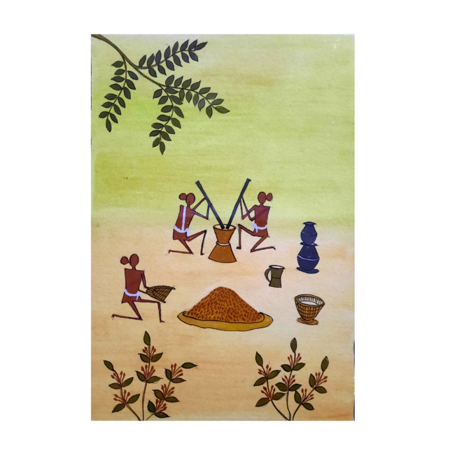 Handcrafted Kurumba Painting (12*8 Inches)