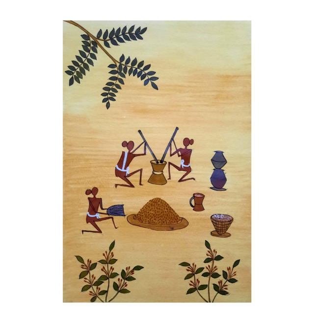 Handcrafted Kurumba Painting (12*8 Inches)