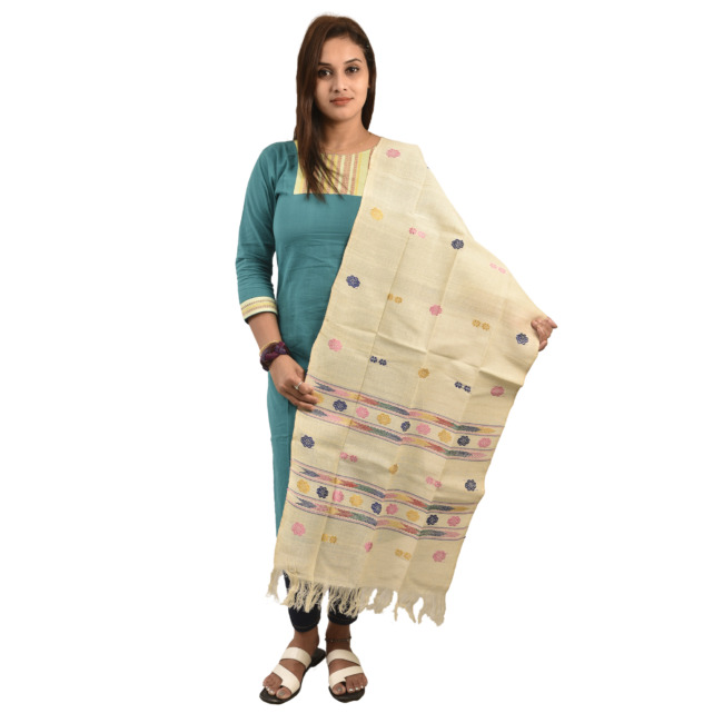 Hand Woven Traditional Stole By Tribal Artisans of Assam