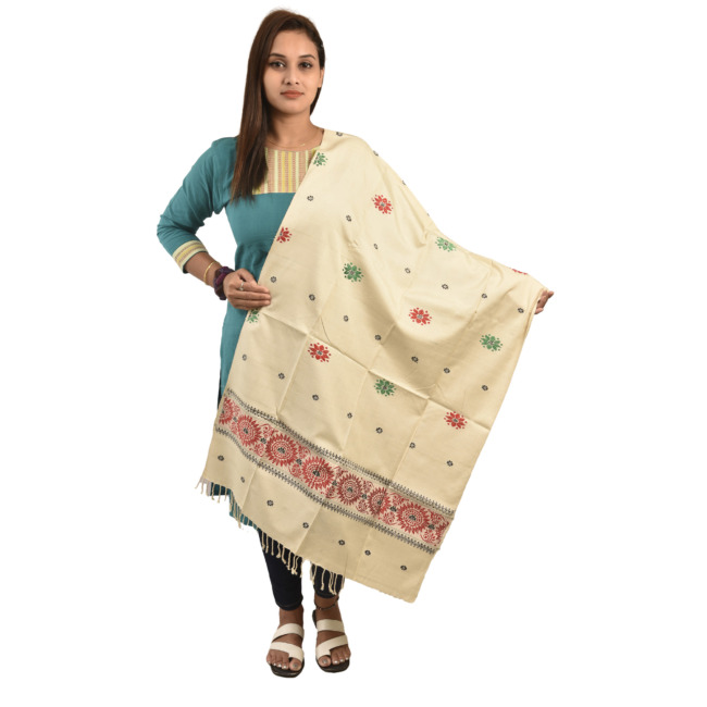 Hand Woven Traditional Stole By Tribal Artisans of Assam