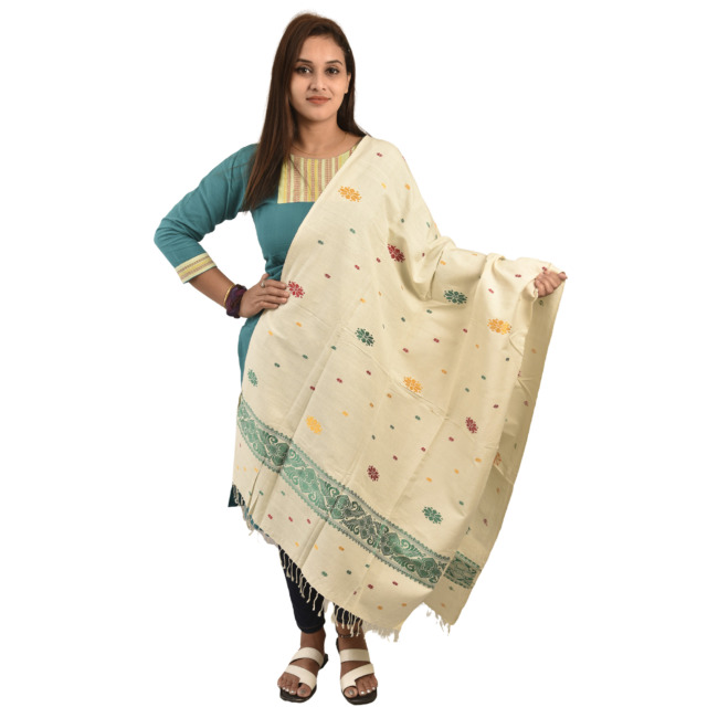 Hand Woven Traditional Eri Stole By Tribal Artisans of Assam