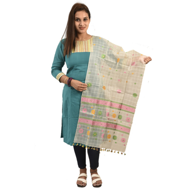 Hand Woven Traditional Stole By Tribal Artisans of Assam