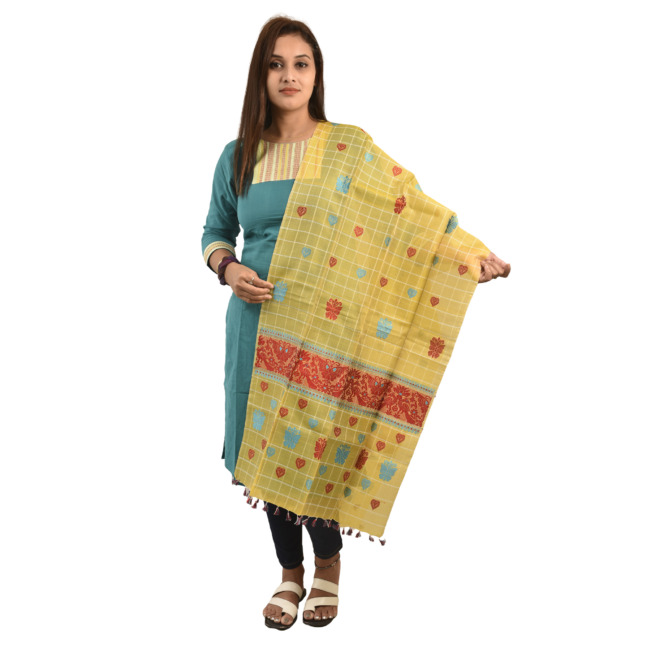 Hand Woven Traditional Stole By Tribal Artisans of Assam