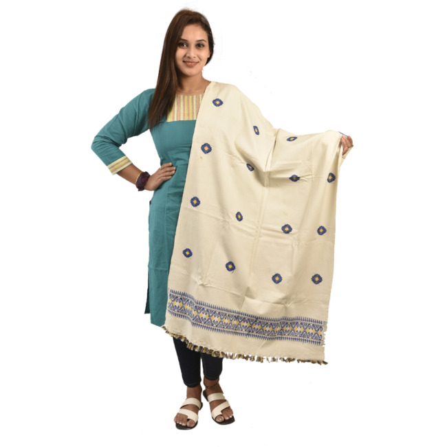 Hand Woven Traditional Stole By Tribal Artisans of Assam