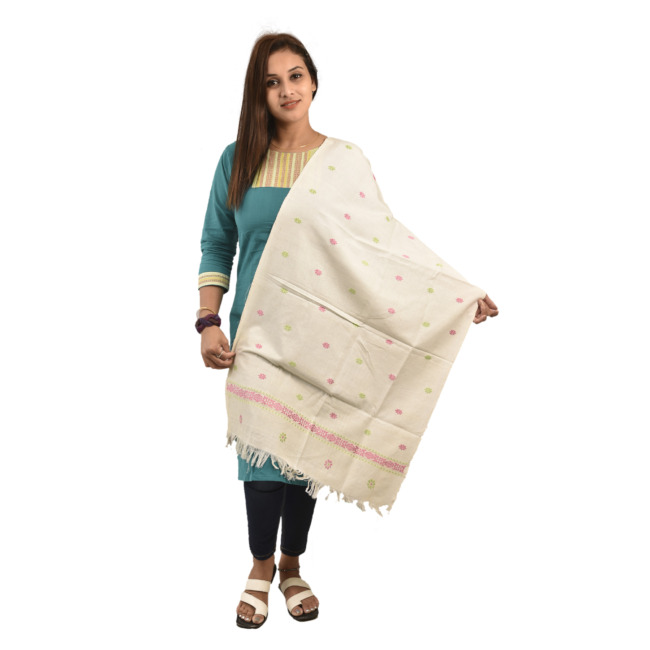 Hand Woven Traditional Stole By Tribal Artisans of Assam
