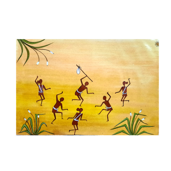 Handcrafted Kurumba Painting (12*8 Inches)