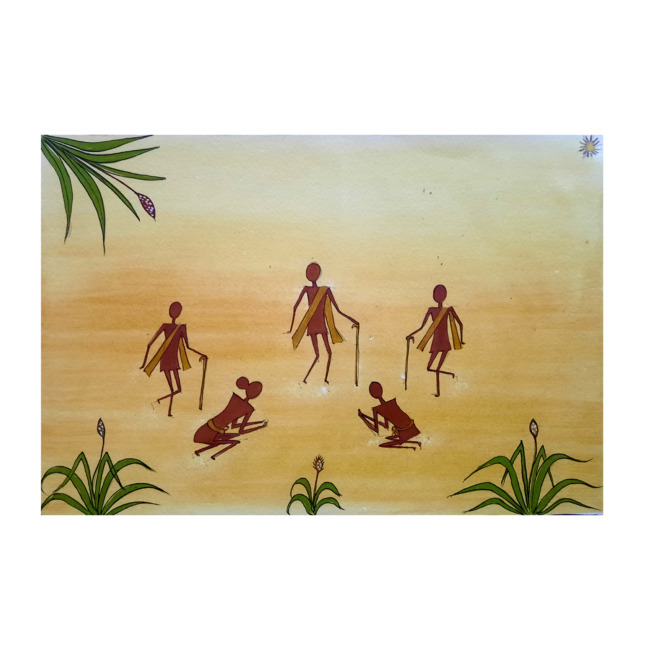 Handcrafted Kurumba Painting (12*8 Inches)