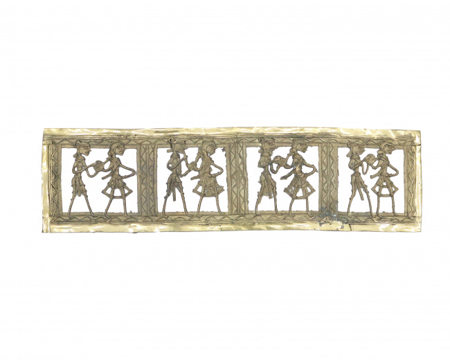 Tribes India Handcrafted Dhokra Art Metal Jali “ 4 Tribal Couple Set