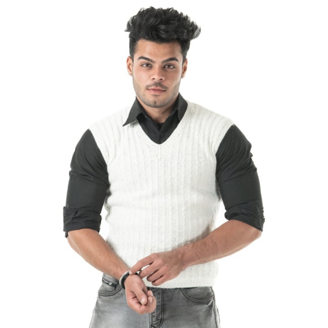 Gents Half Angora Sweater - Small