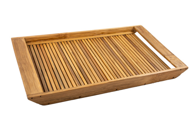 Handmade & Handcrafted Wooden Serving Tray (Cream)