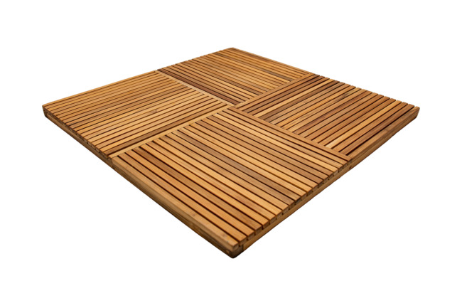 Handmade Bamboo Trivet with Diagonal design (Square) (PVTG)
