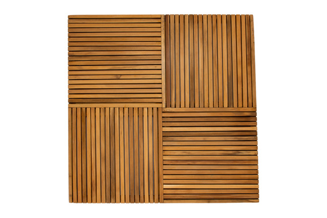 Handmade Bamboo Trivet with Diagonal design (Square) (PVTG)