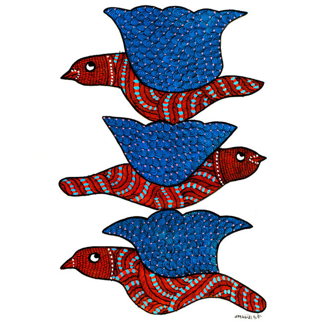 Handmade Gond Paper Painting – Traditional Tribal Folk Art from India | Tribes India