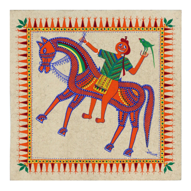 Tribes India Exclusive Hand Made Pithora Paper Painting “ Gujarat