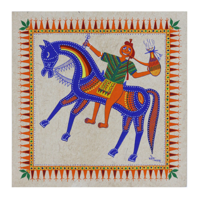 Tribes India Exclusive Hand Made Pithora Paper Painting “ Gujarat