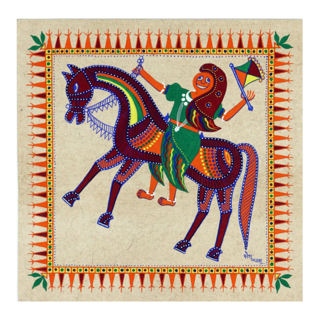 Tribes India Exclusive Hand Made Pithora Paper Painting “ Gujarat