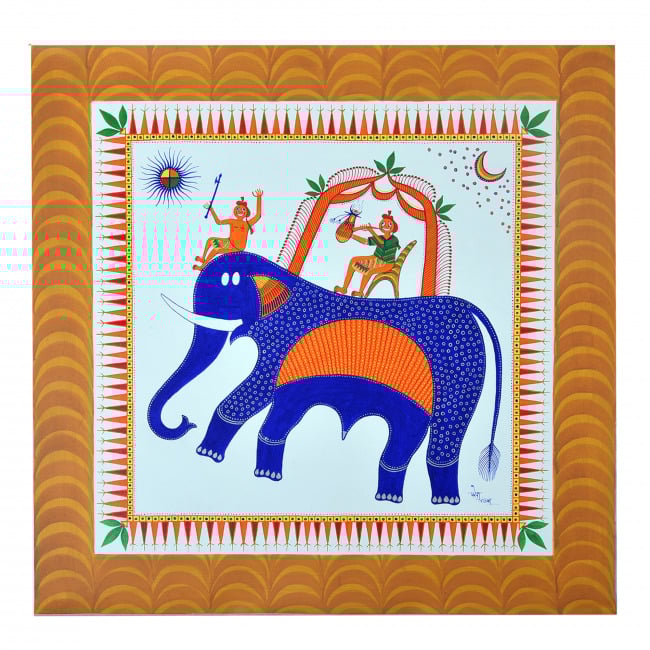 Handmade Pithora Canvas (30x30 cm)