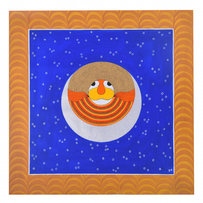 Handmade Pithora Canvas (30x30 cm)