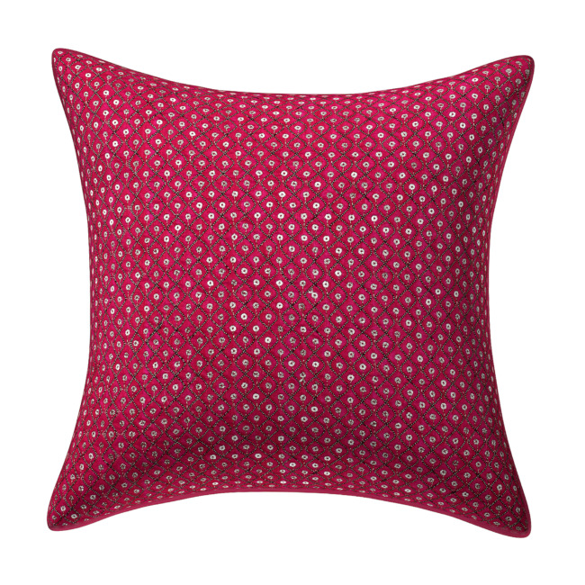 Pink Silk Cushion Cover With Diamond Zari Work
