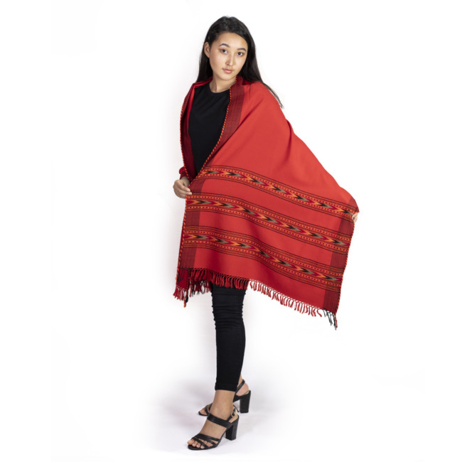 3 Patti Doru Stole Maroon