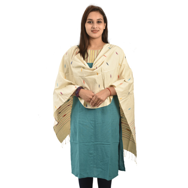 Hand Woven Traditional Eri Silk Stole By Tribal Artisans of Assam