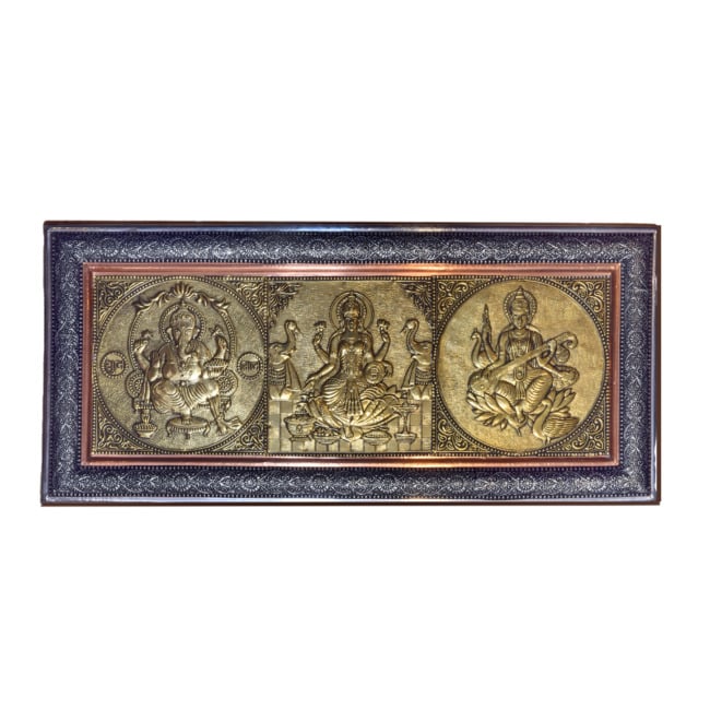 Metal Multicolor Trimurti rectangle Moulding Patti (PVTG)