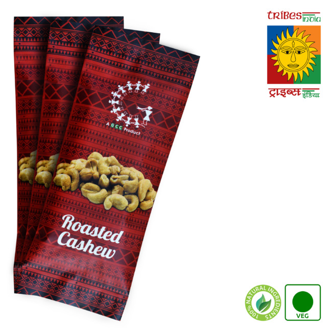 Tribes India 100% Natural Fresh Organic Roasted Fry Cashew Nuts 50 Gram Pouch