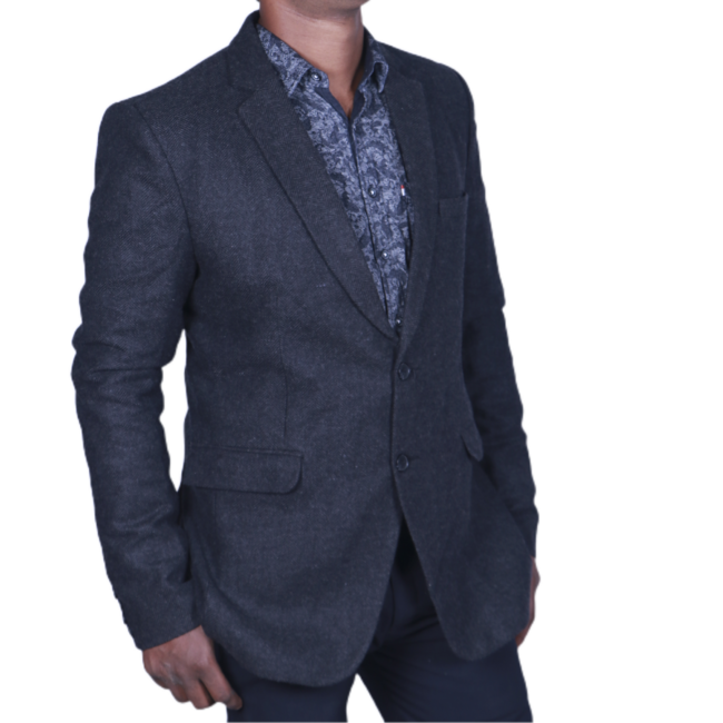 Mens Woolen Coat Black