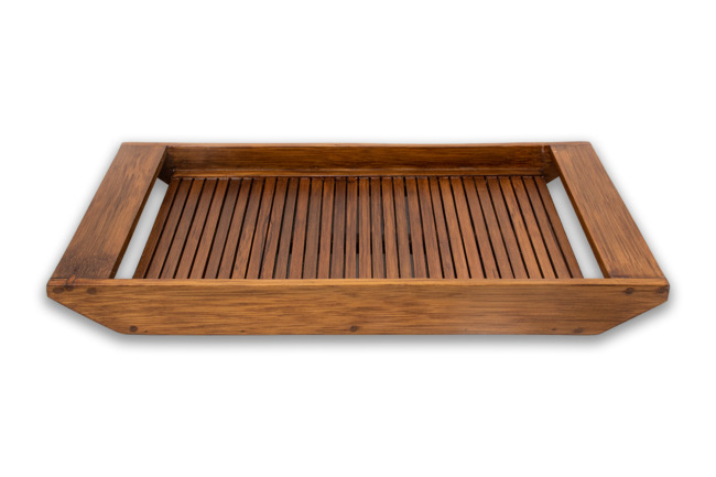 Handmade & Handcrafted Wooden Serving Tray (Natural Brown) (PVTG)