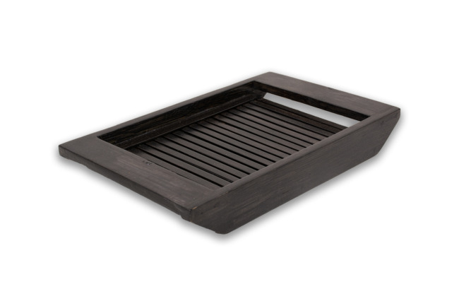 Handmade & Handcrafted Wooden Serving Tray (Charcoal Black) (PVTG)