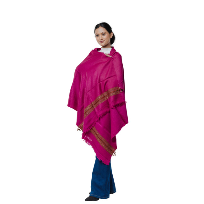Handwoven Stole Silk Wool Teen Dori
