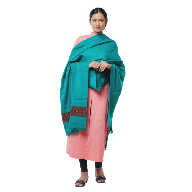 Handwoven Stole Silk Wool Dori Double Katu
