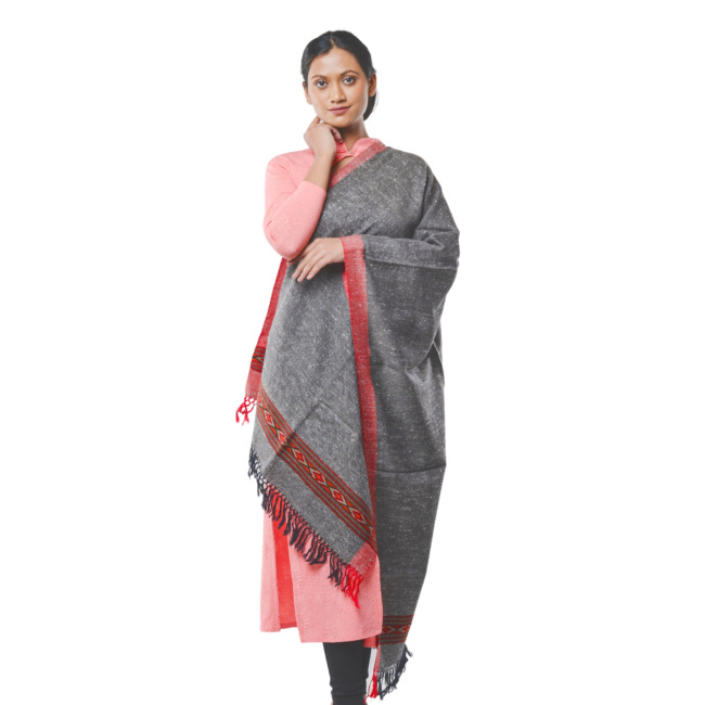 Handwoven Stole Poly Wool Chasm