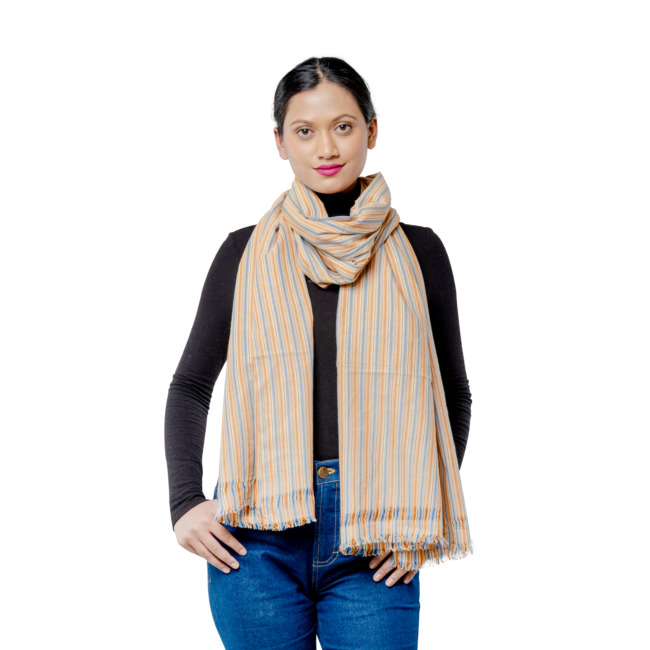 Handwoven Stole Pure Cotton Stripe
