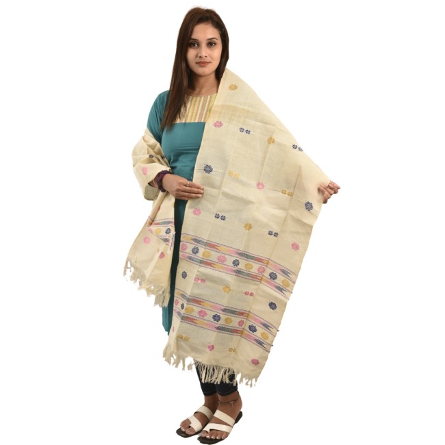 Hand Woven Traditional ERI Stole By Tribal Artisans of Assam