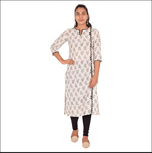 Tribes India Ladies Cotton Kurti with Patch Design