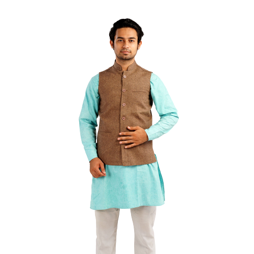 Handloom Woolen Plain Waist Coat