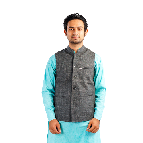 Handloom Woolen Plain Waist Coat