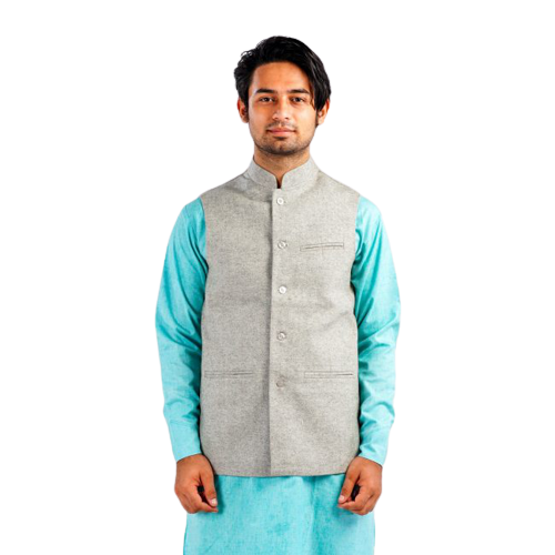 Handloom Woolen Plain Waist Coat