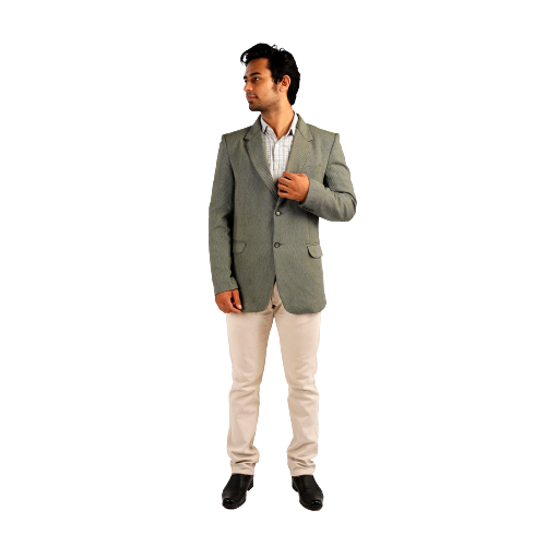 Handloom Woolen Plain Coat - 42