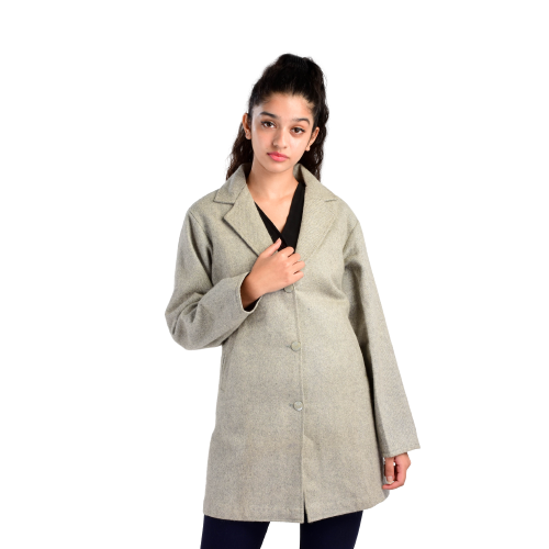 Handloom Woolen Twill Weave Long Coat