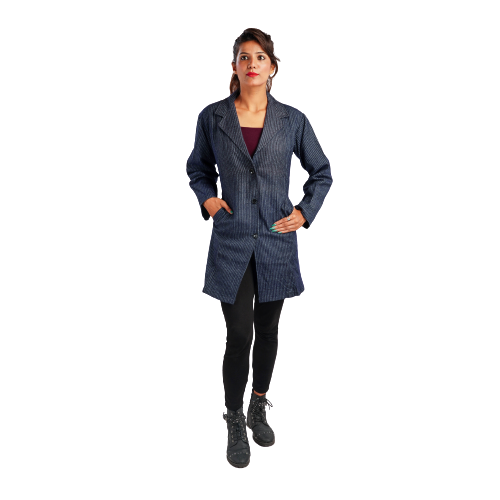Handloom Pure Wool Lining Long Coat